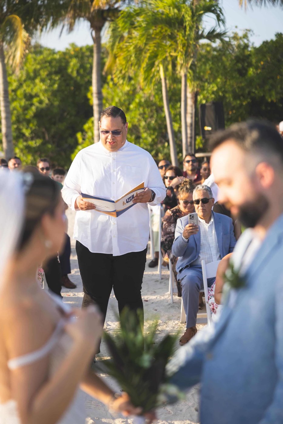 Ruuben hosting an outdoor wedding